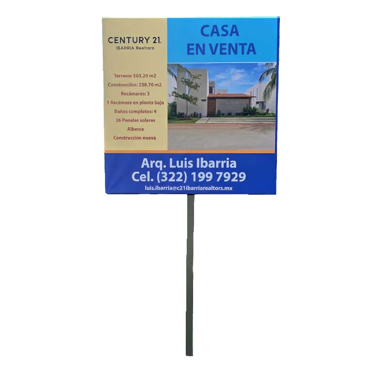 Letrero de venta Los Tigres