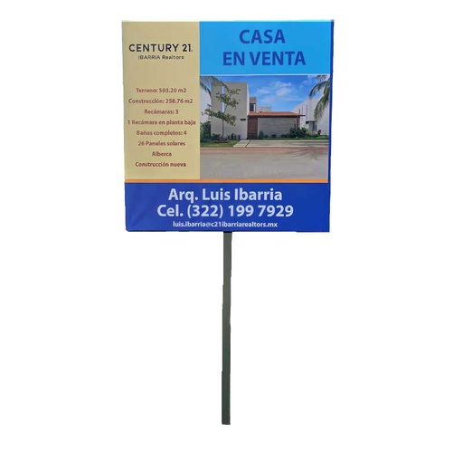 Letrero de venta Los Tigres